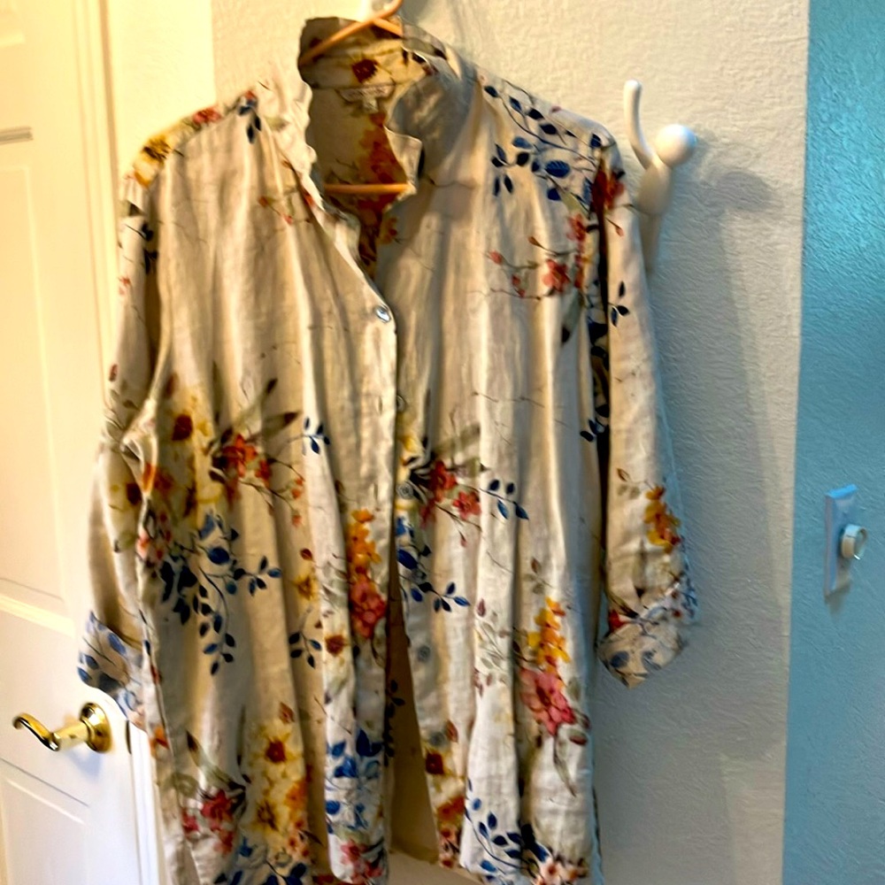 John mark linen blouse
